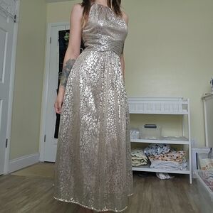Eliza J Metallic Gold Dress